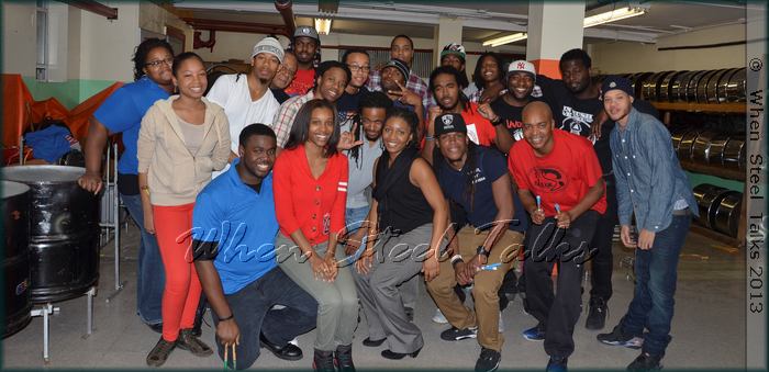 The Brooklyn Steel Orchestra after a practice session