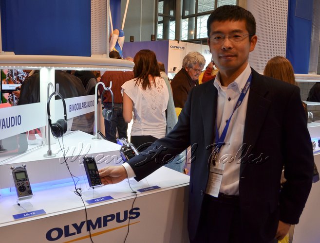 Ryusuke Hamakawa, product manager of audio products for Olympus