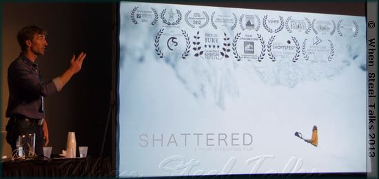 Tyler Stableford illustrates a sample of his work