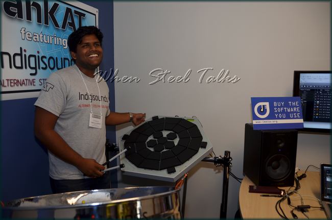 Johann Chuckaree with the panKAT controller as Indigisounds software interface