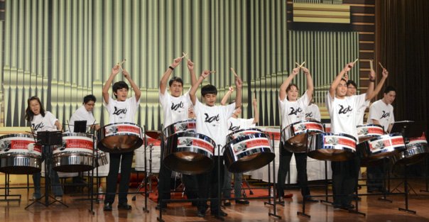 The Trinidad & Tobago Chinese Steel Ensemble performs in Beijing