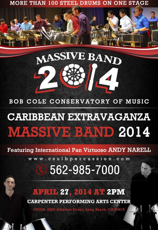 CSULB Caribbean Extravaganza Massive Band 2014 flyer
