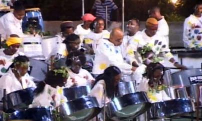 Pan Ossia Steel Orchestra during the 2014 Grenada National Panorama