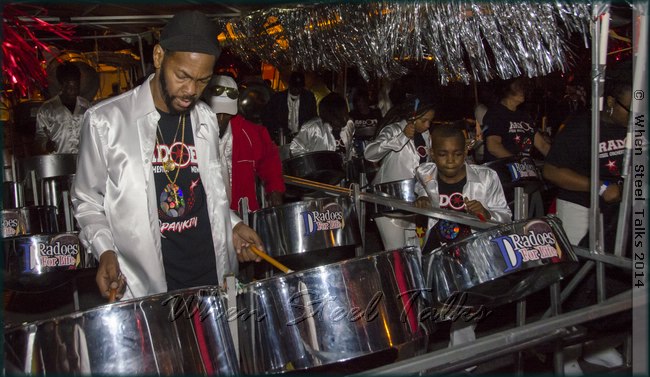 D'Radoes Steel Orchestra practice before hitting the stage