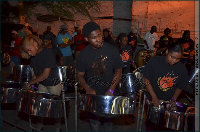 CrossFire Steel Orchestra performs at Sonatas’ 2014 band launch