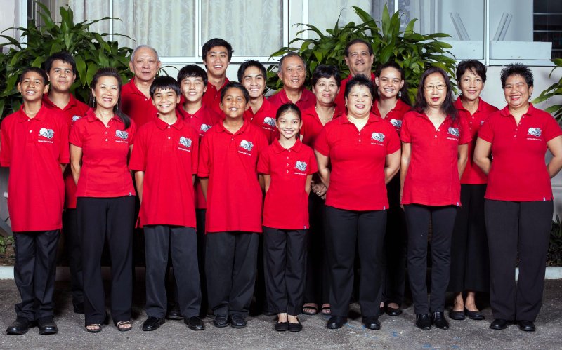 Members of The Trinidad & Tobago Chinese Steel Ensemble