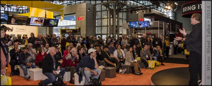 Taking in a packed presentation at the PDN PhotoPlus Expo 2014