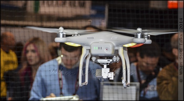 DJIs Phantom 2 Vision+ on demonstration at the PDN PhotoPlus Expo