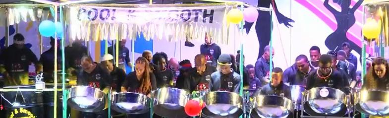 Ebonites Steel Orchestra performs during the 2017 National Panorama