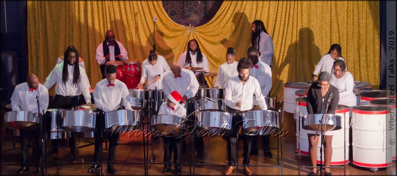 Pan Evolution Steel Orchestra performs at CrossFire's 2019 Christmas concert