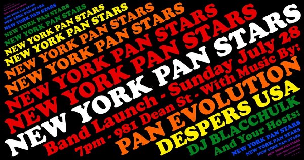 NY Pan Stars 2019 band launch flyer
