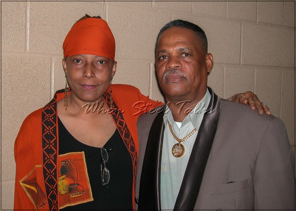 Claudette Baptiste, founder of Women In Steel (left), with Lincoln Crichlow of New York Pan Stars/Sonatas