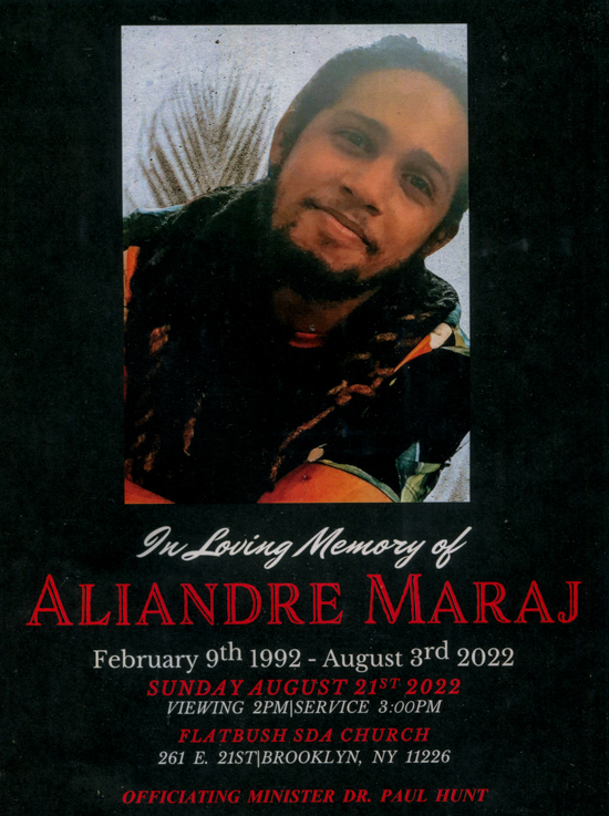In memory of Aliandre Maraj