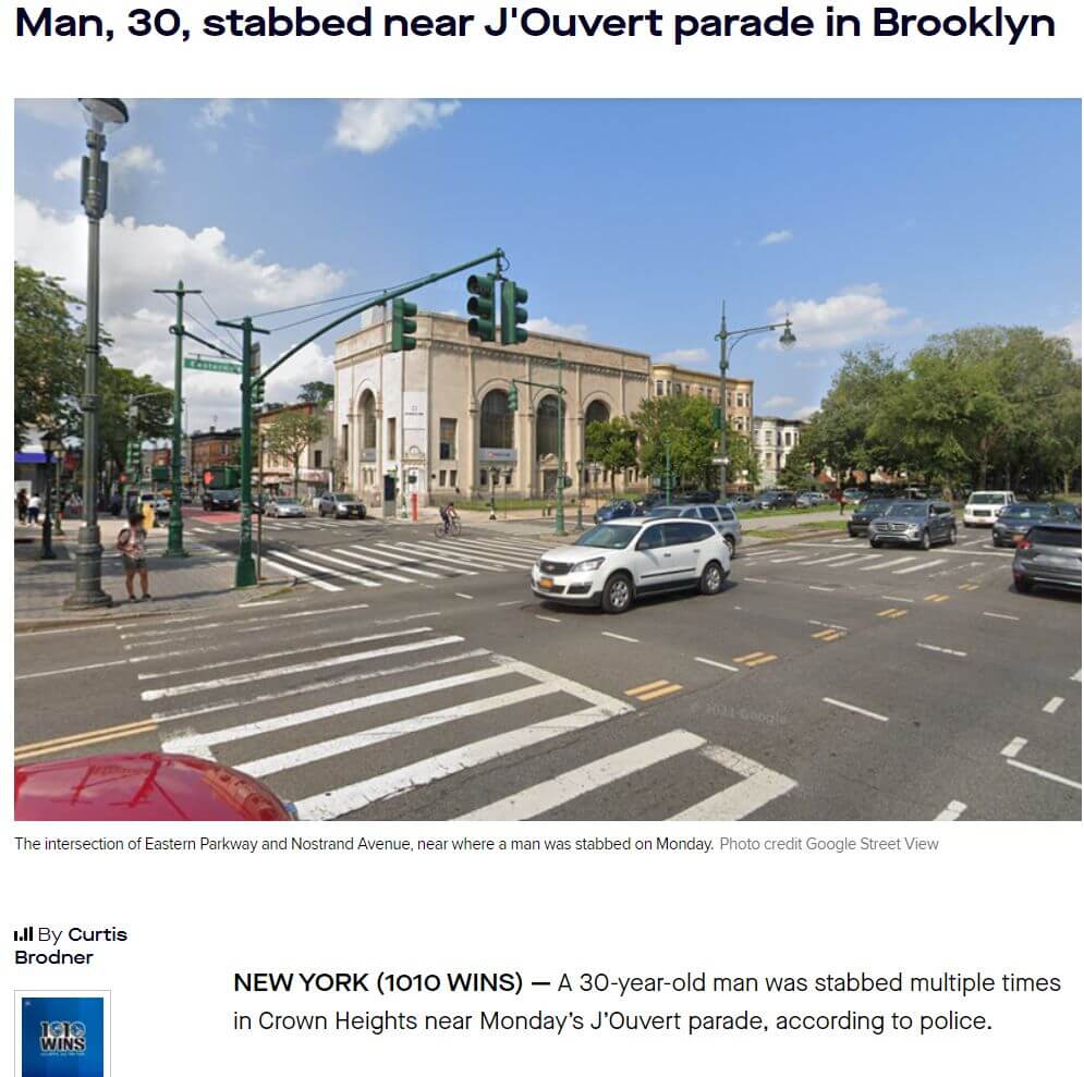 Completely false and misleading reporting by New York media about J’Ouvert 2022