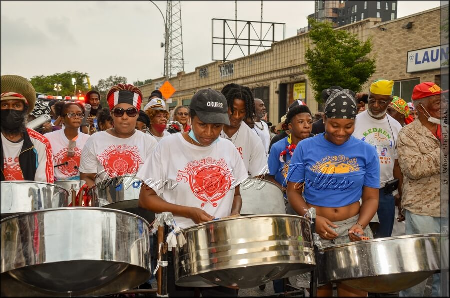 Hearts of Steel Steel Orchestra participating in J’Ouvert 2022  - Brooklyn, New York