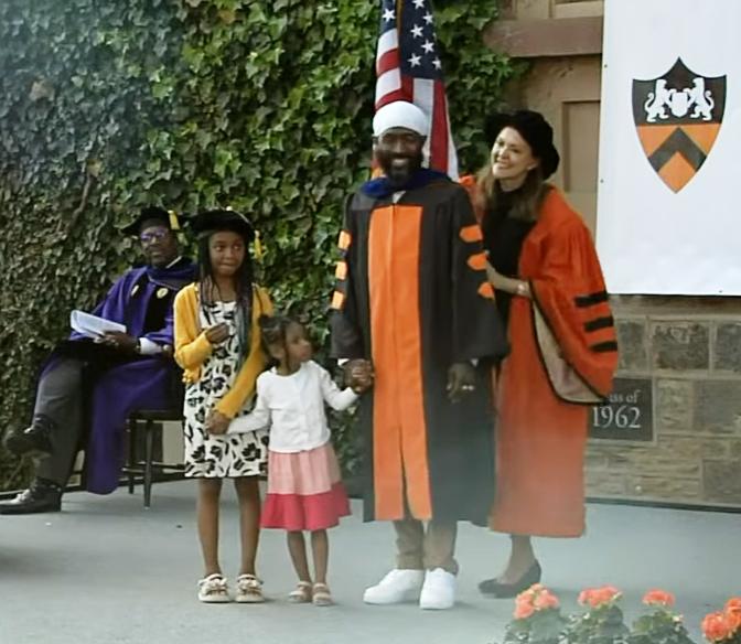 Dr. Kendall K. Williams with his two young daughters in his proud moment.