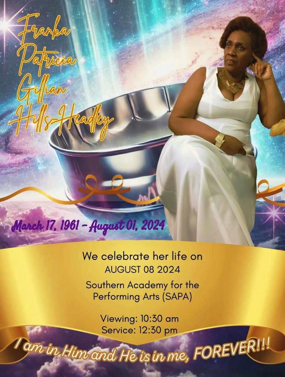 Celebration of the life of Ms. Franka Hills-Headley of Golden Hands Steel Orchestra