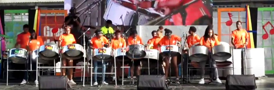 Soufriere Comprehensive and Canaries Primary on stage
