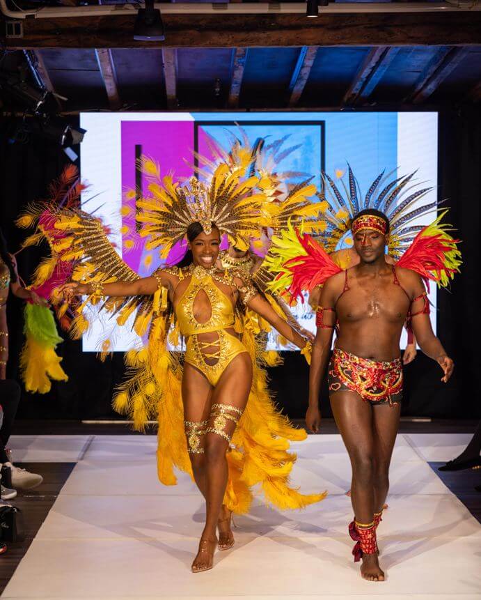 On the catwalk at Pan and Carnival on D Runway during New York Fashion Week 2024