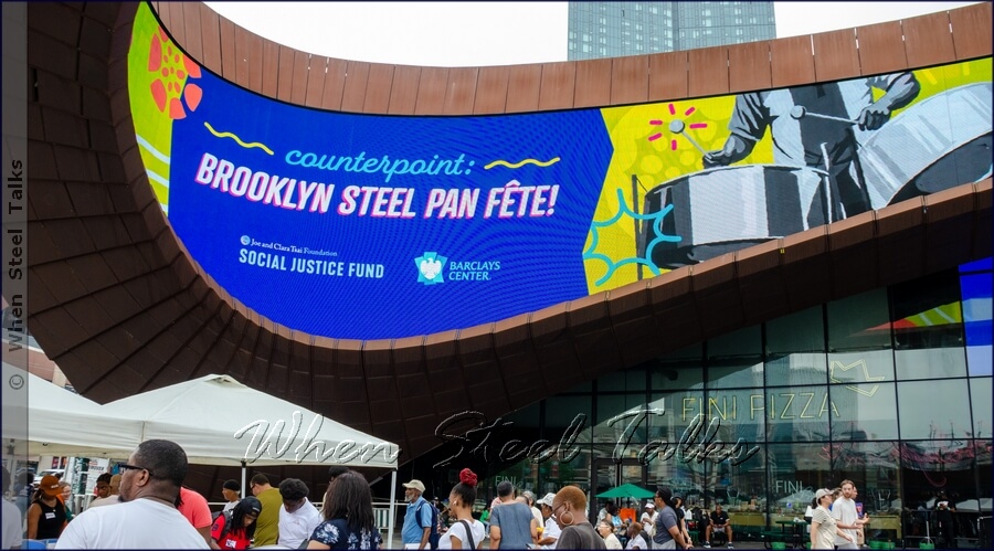 Counterpoint: Brooklyn Steel Pan Fête unfolds on the Ticketmaster Plaza at Barclays Center on July 27, 2025