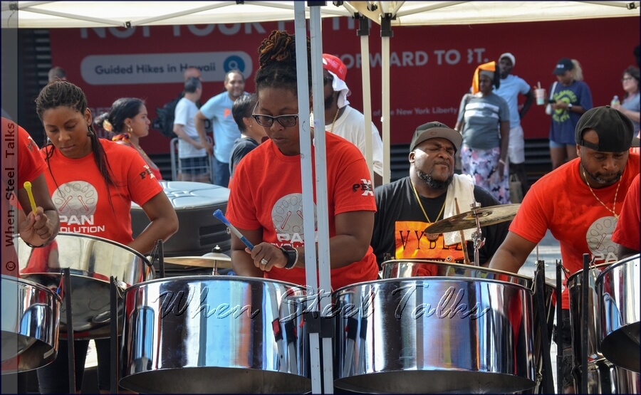 Pan Evolution Steel Orchestra performs at the Brooklyn Steel Pan Fête