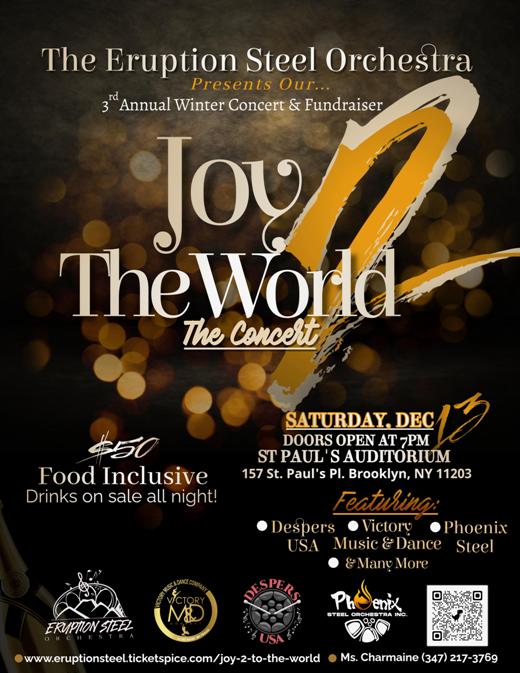 Eruption Steel Orchestra’s 2025 Christmas Concert Flyer