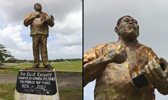 A statute of Ellis Knight in Siparia, Trinidad