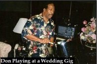 Panist Don Clarke performing at a wedding
