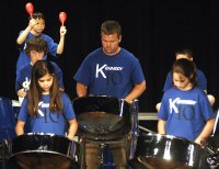 Kennedy Elementary School Dragons of Steel steel drum ensemble