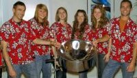 Members of the Pan Jive Steel Drum band