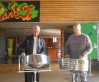 Yann Cdric played to teenagers who attended the demonstration