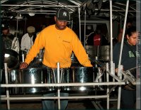 D'Radoes Steel Orchestra practices for New York's 2010 Panorama