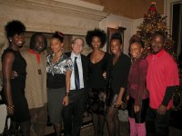 Members of the cast of Fela! at the celebration held at the Players Club