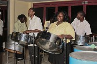 Courts Sound Specialists of Laventille entertains guests at House of Angostura. 
