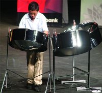 Elijah Lee on steelpan in the Class 32 Steelpan Solo of the 29th Biennial Trinidad and Tobago Music Festival 