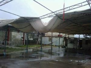 Mosaic Steel Orchestra of Barbados panyard destroyed by hurricane Tomas