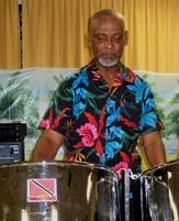 Steel drum player Carlton Marcano