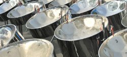 Every year at the Panorama competition in Brooklyn, massive steel pan orchestras perform virtuosic arrangements of calypso songs