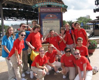 The East Cary Middle School steel drum band performed at Disney World recently