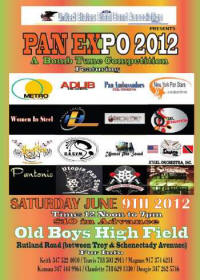 Poster for Pan Expo 2012 - A Bomb Tune Competion produced by USSA
