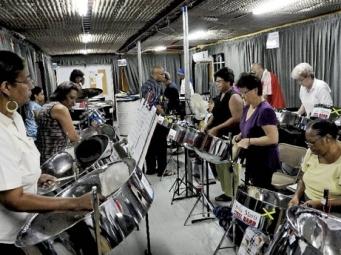 Members of the Stella Maris Band rehearse for Pantastic 10, their 10th anniversary concert which will be held at the Courtleigh Auditorium on September 29 starting 7 p.m.