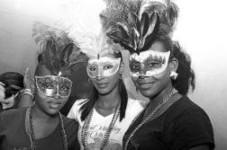 Faces of Mardi Gras from Darren Sheppard and Associates Monday night mas band