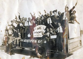 Earl Rodney, extreme left, with Solo Harmonites in Barbados in 1968