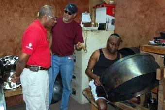 Professor Brian Copeland, the late engineer Richard Mc David and tuner Roland Harrigin