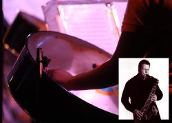 Hal Melia performs with the Miami University Steel Band