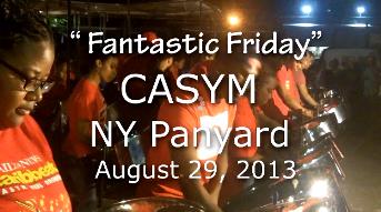 CASYM Steel Orchestra during their recording session, part of Basement Recordings' Panyard series