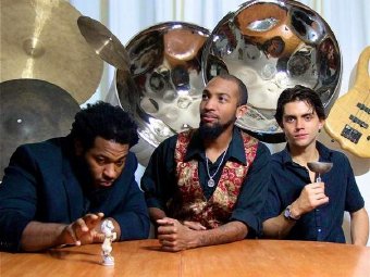 The Jonathan Scales Fourchestra includes, from left: drummer Phillip Bronson, steel pan player Jonathan Scales and bassist Cody Wright. The band will perform at PJ'S Sea Shack as part of the 13th annual New Smyrna Beach Jazz Festival.