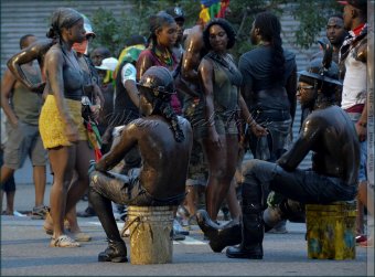 SteelPan, Rhythm sections, Oil, Mas, Paint, plenty powder and thousands of revelers - all were out in full force for JOuvert 2013 in New York