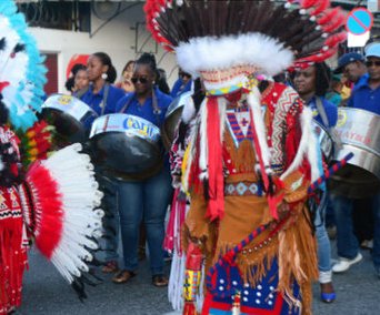 Steelpan action along Tragarete Road from Cipriani Boulevard to French Street in Trinidad, where the Woodbrook Playboyz Steelband hosted their annual event, Street Fest 2