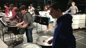 A Caribbean orchestra initially established for a Cooperative Arts and Humanities High School in New Haven musical transformed into stand-alone club made up mostly of students who play other instruments. The Broken Chains Steel Drum Band," as noted in the name, prominently features the Caribbeans most distinctive musical instrument.